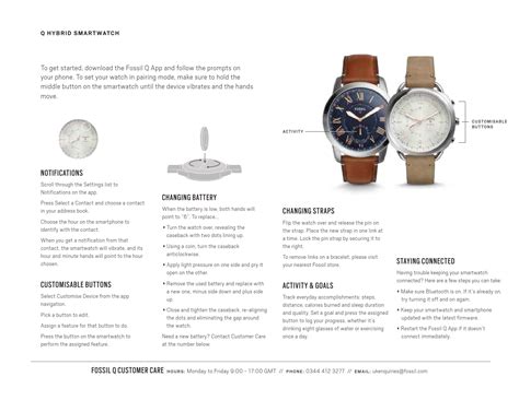 fossil hybrid smartwatch instructions.